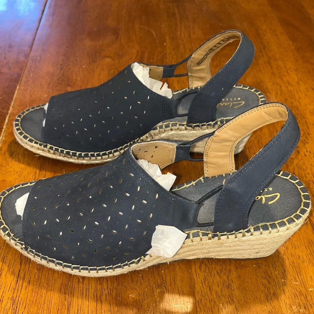 Clarks Blue Platform Sandal